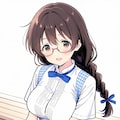 パン屋の三つ編み眼鏡っ娘 2枚目