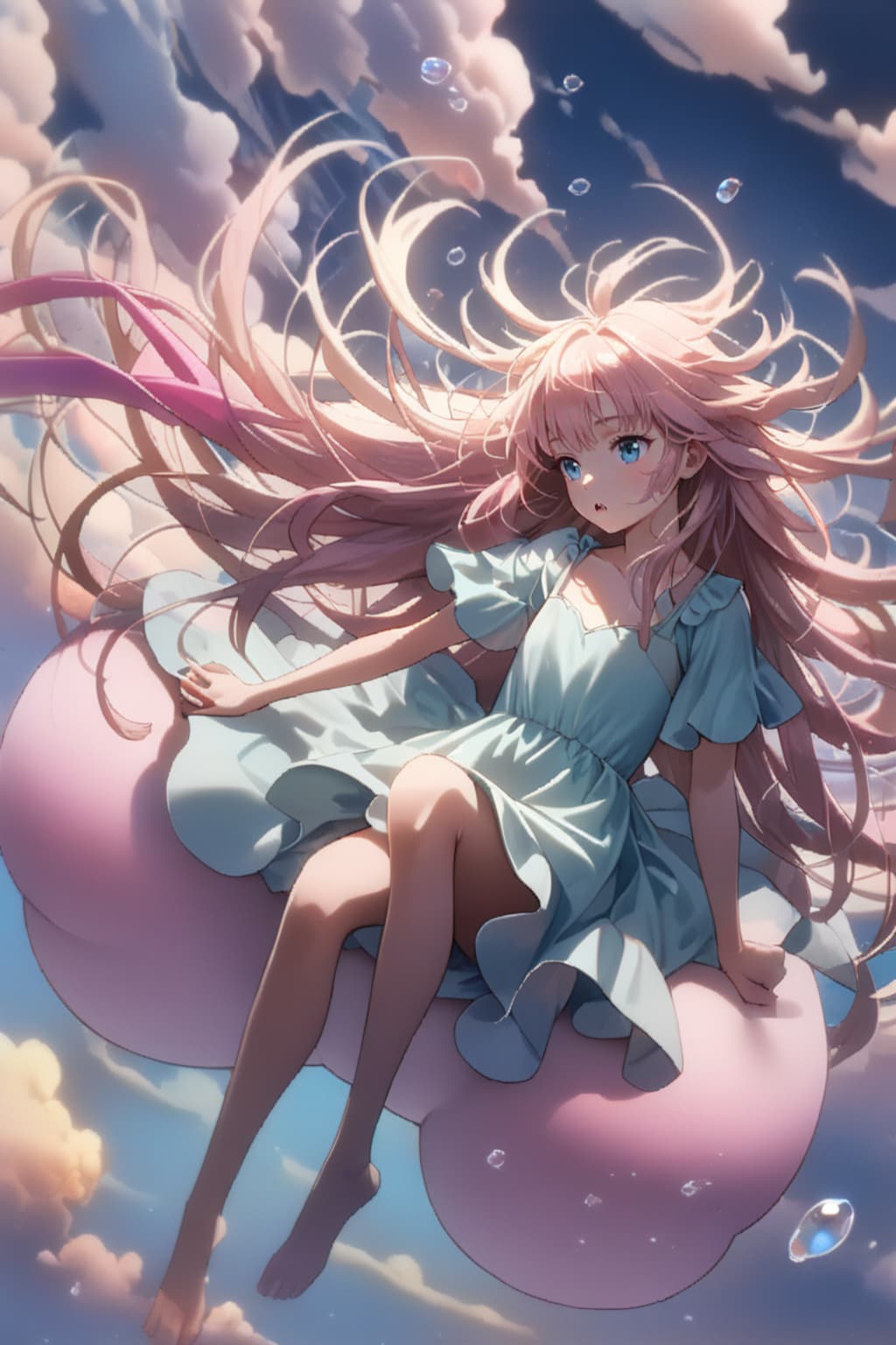 空に溶け込む少女