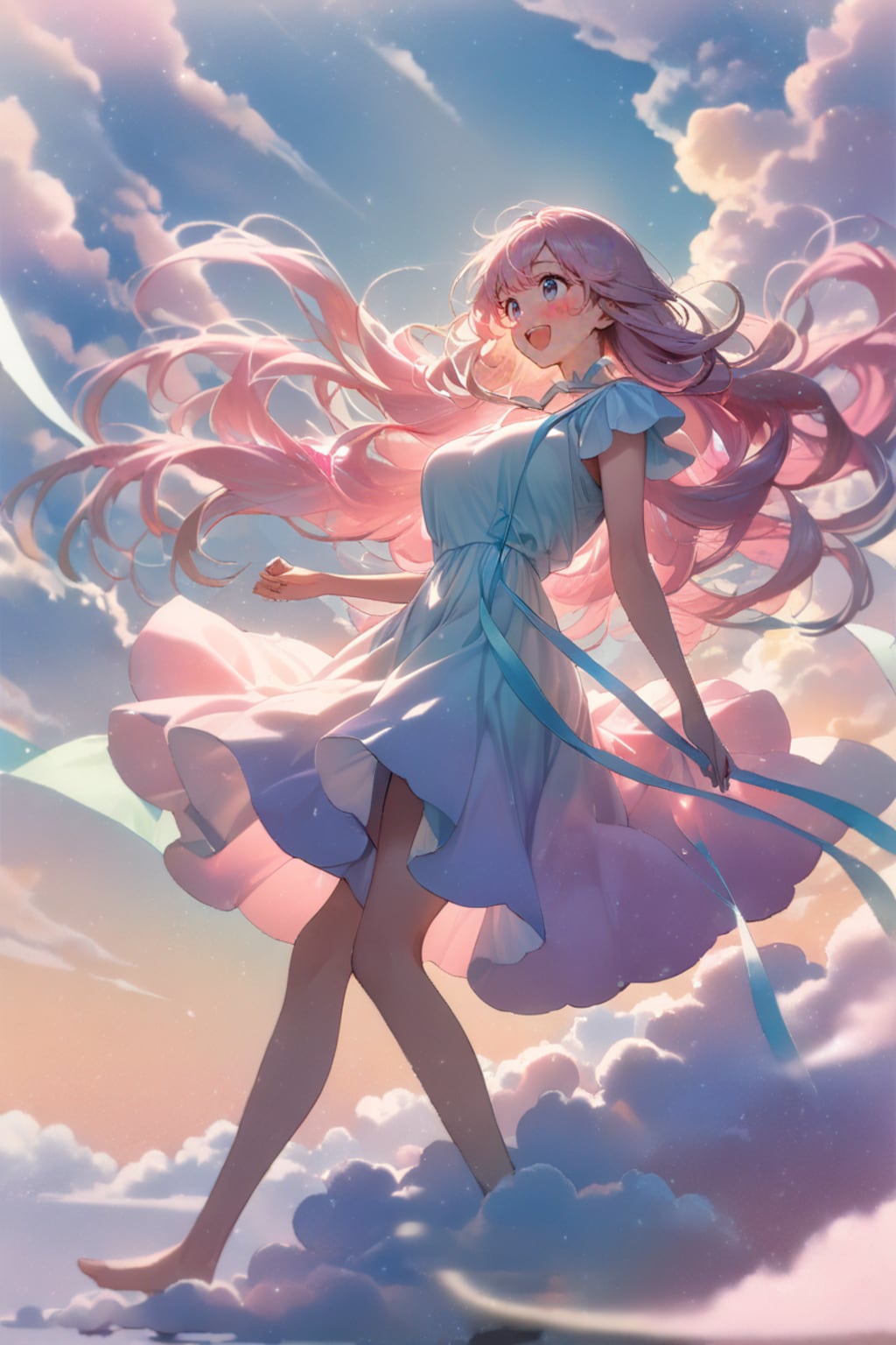 空に溶け込む少女