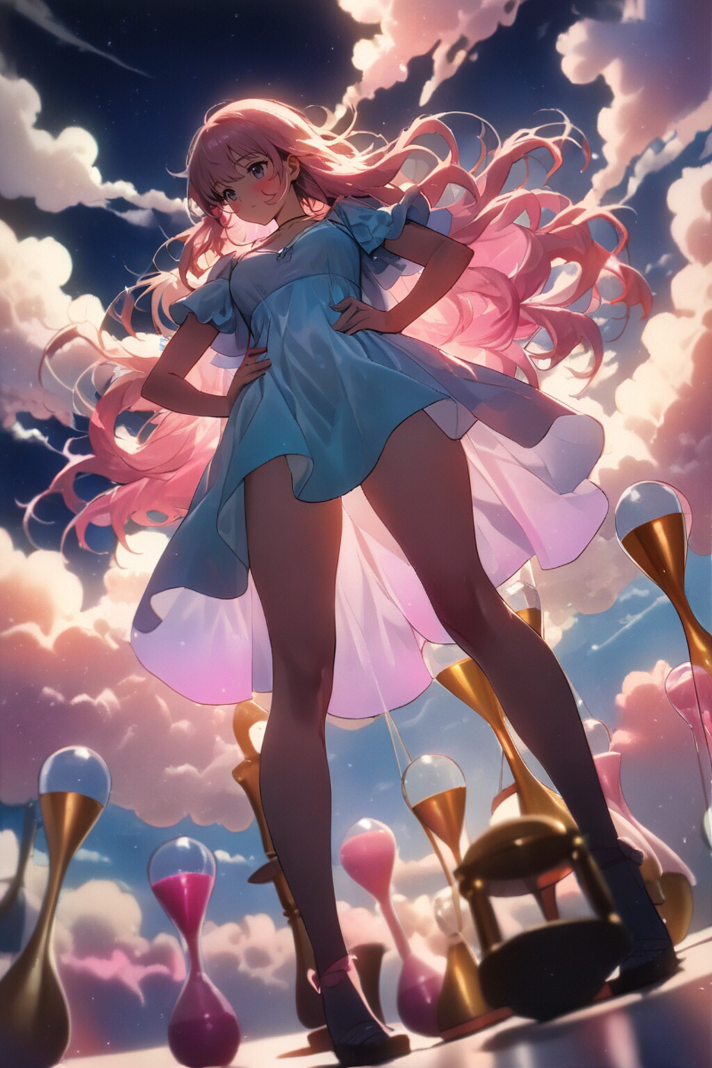 空に溶け込む少女