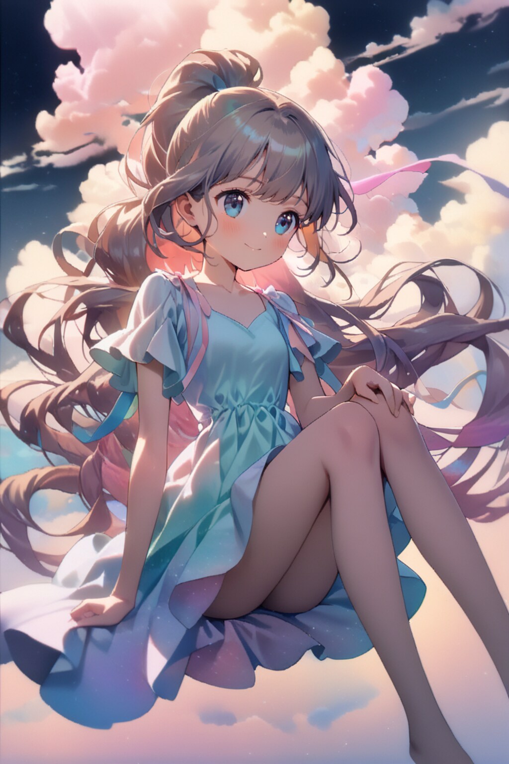 空に溶け込む少女