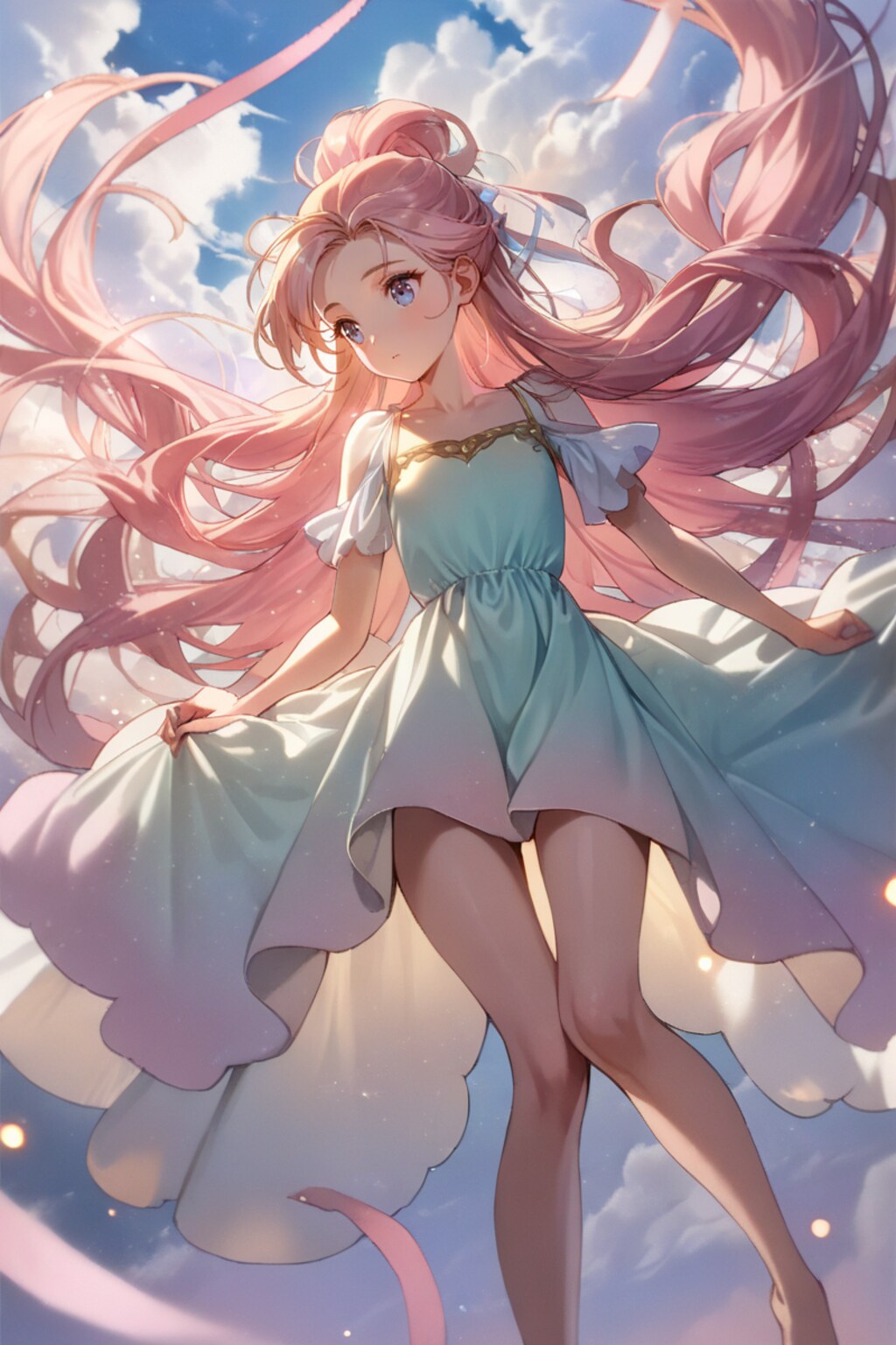 空に溶け込む少女