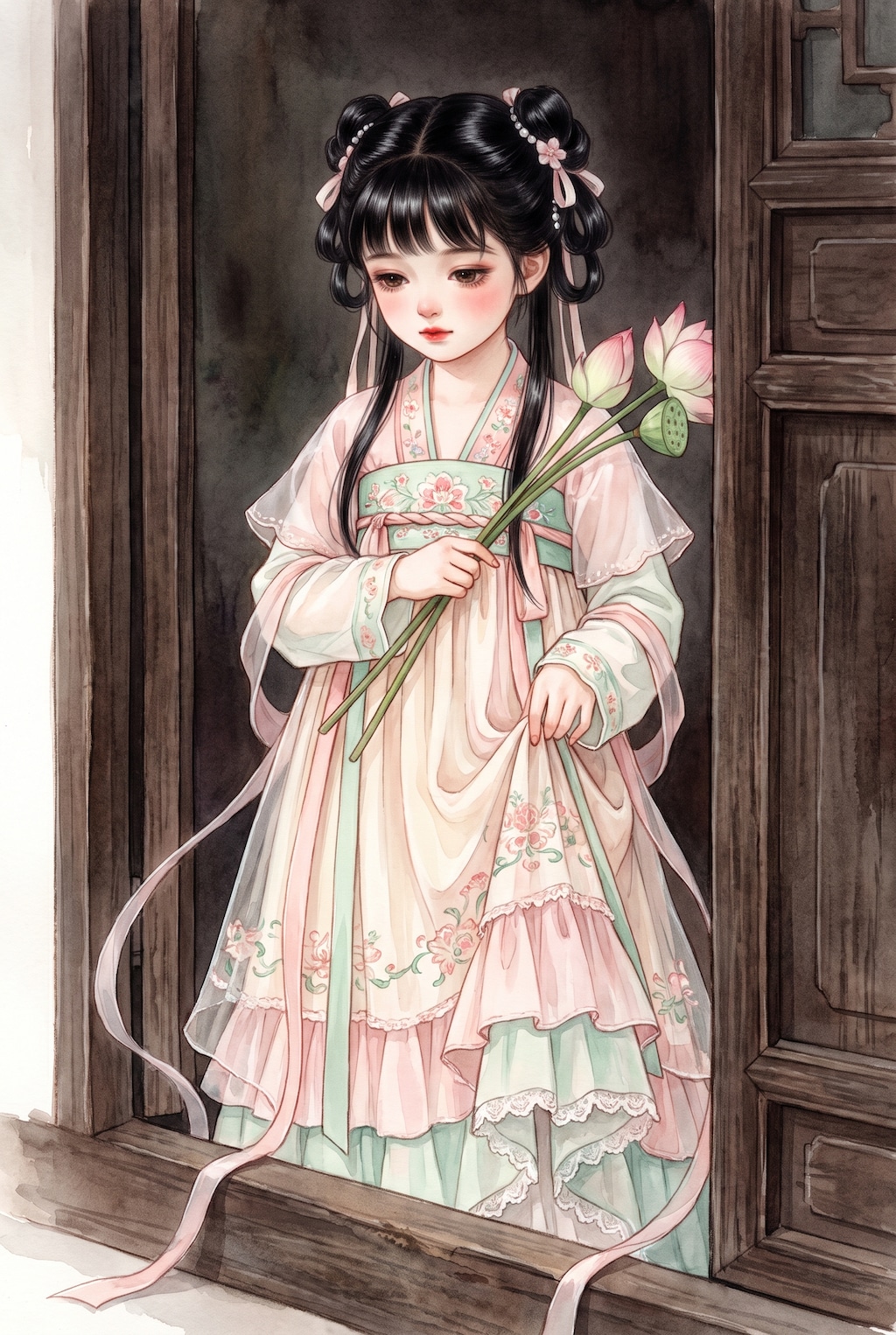 薄霞蓮影