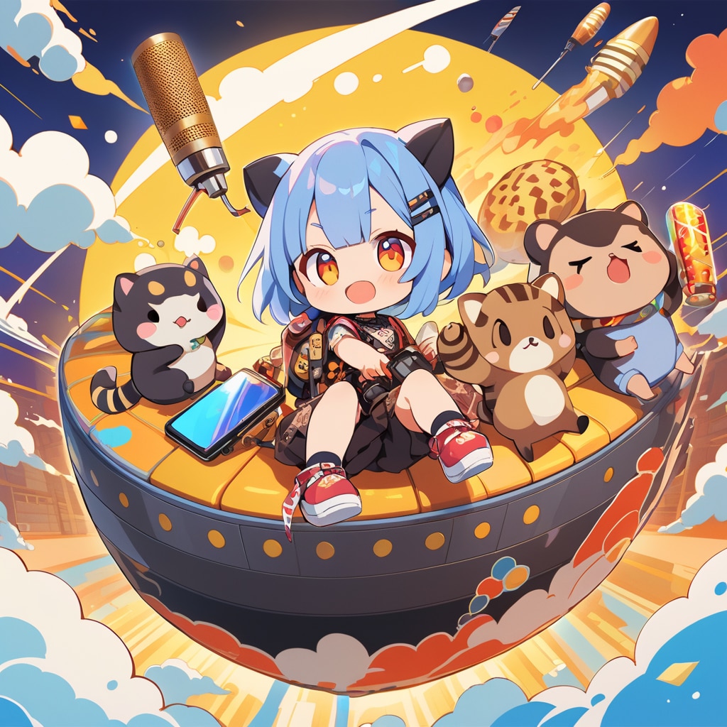 旅行中の青髪ちゃん