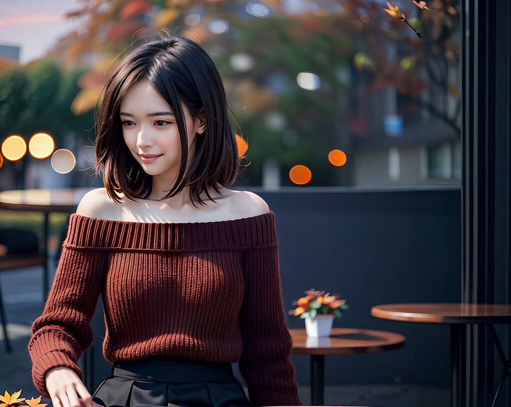 🍁ニットセーター、秋を感じる🍁