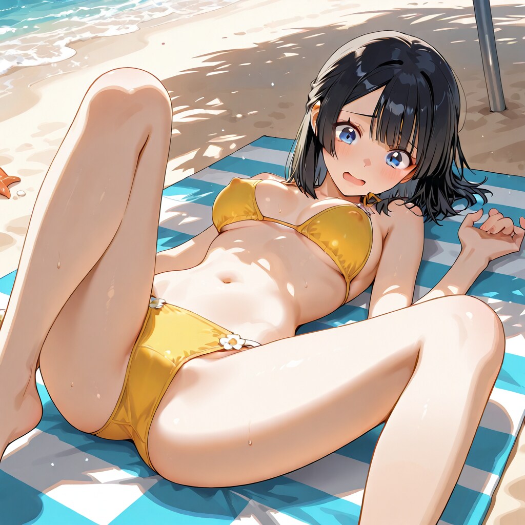 yellow bikini