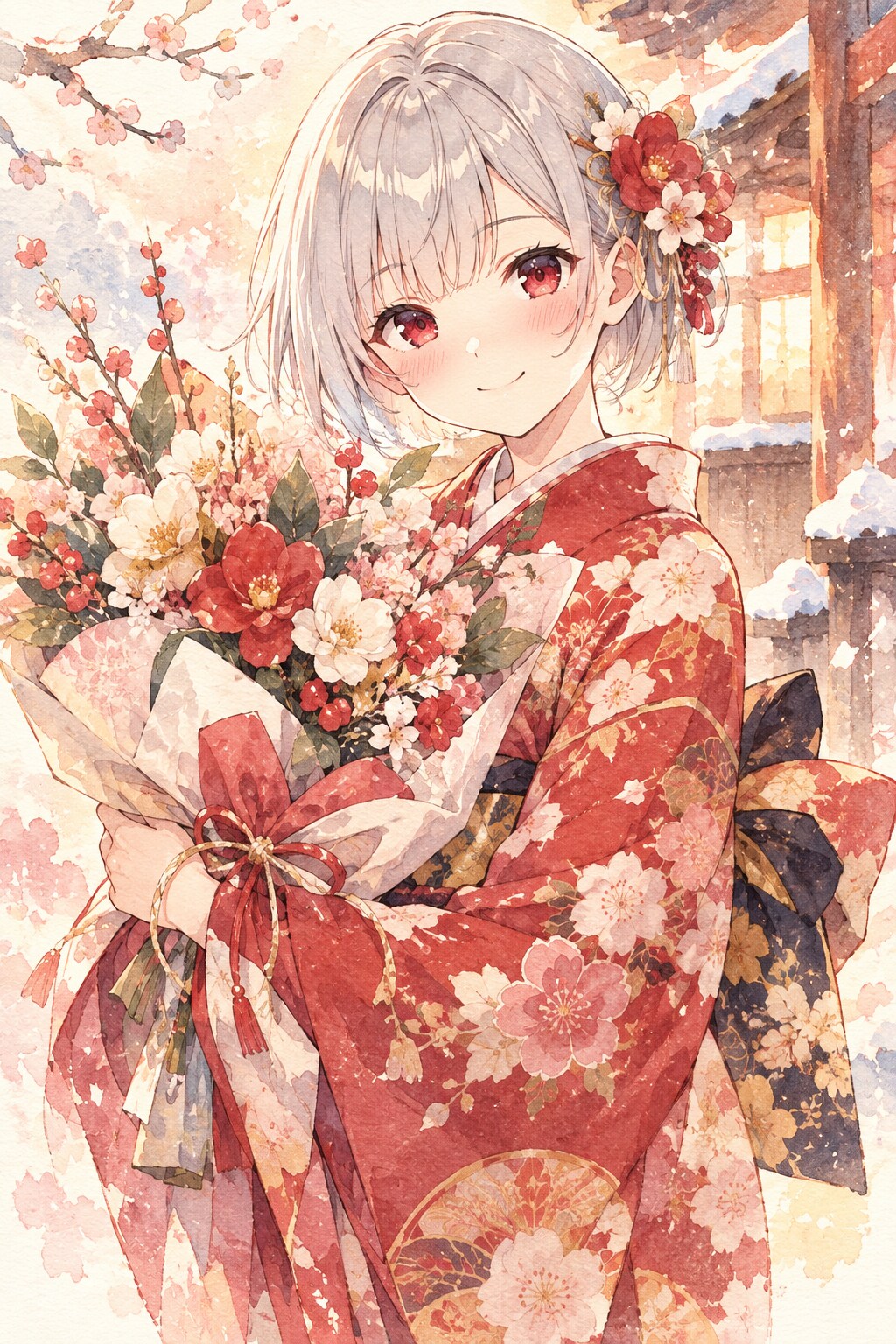 夕の着物 | の人気AIイラスト・グラビア
