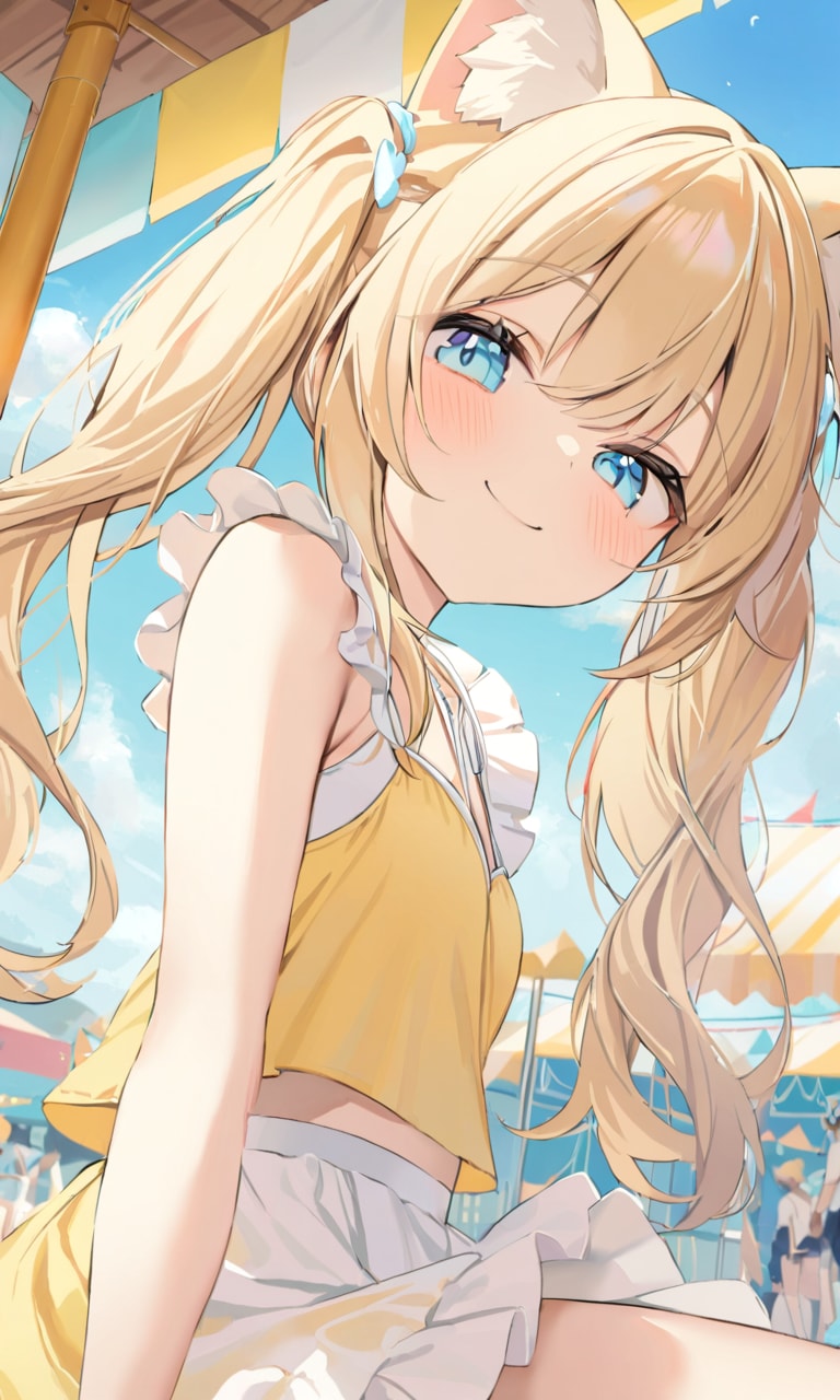 こるり「祭りですよー」まや「うるせえ」 | の人気AIイラスト・グラビア