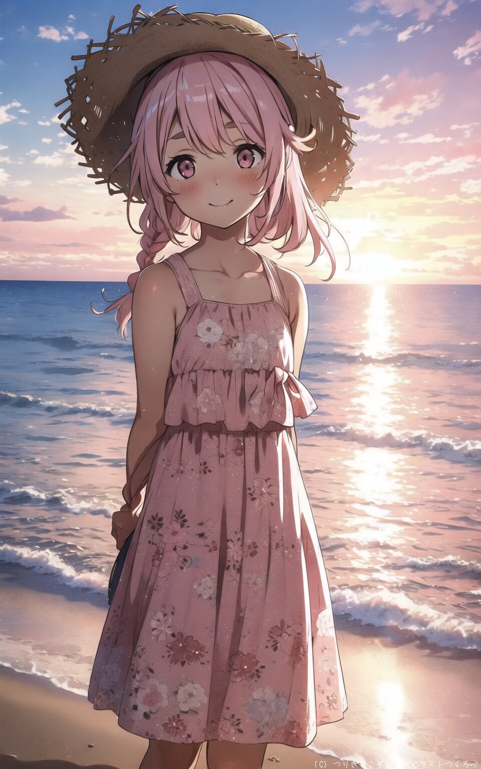 夕焼け空と男の娘〜おとこの娘、コータ
