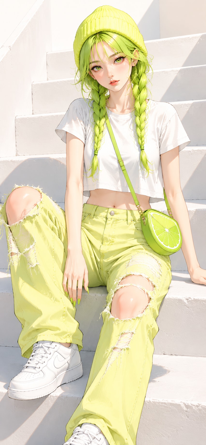 ニット帽ライムちゃん🍋‍🟩 | の人気AIイラスト・グラビア