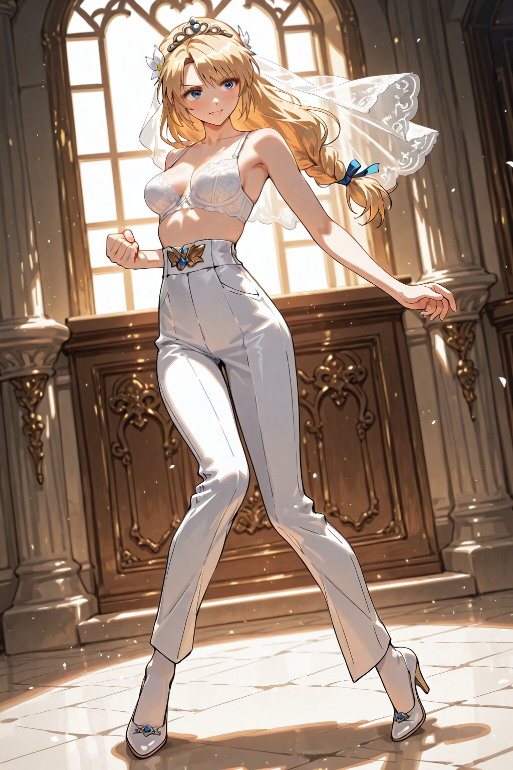 聖女のブラ姿の花嫁