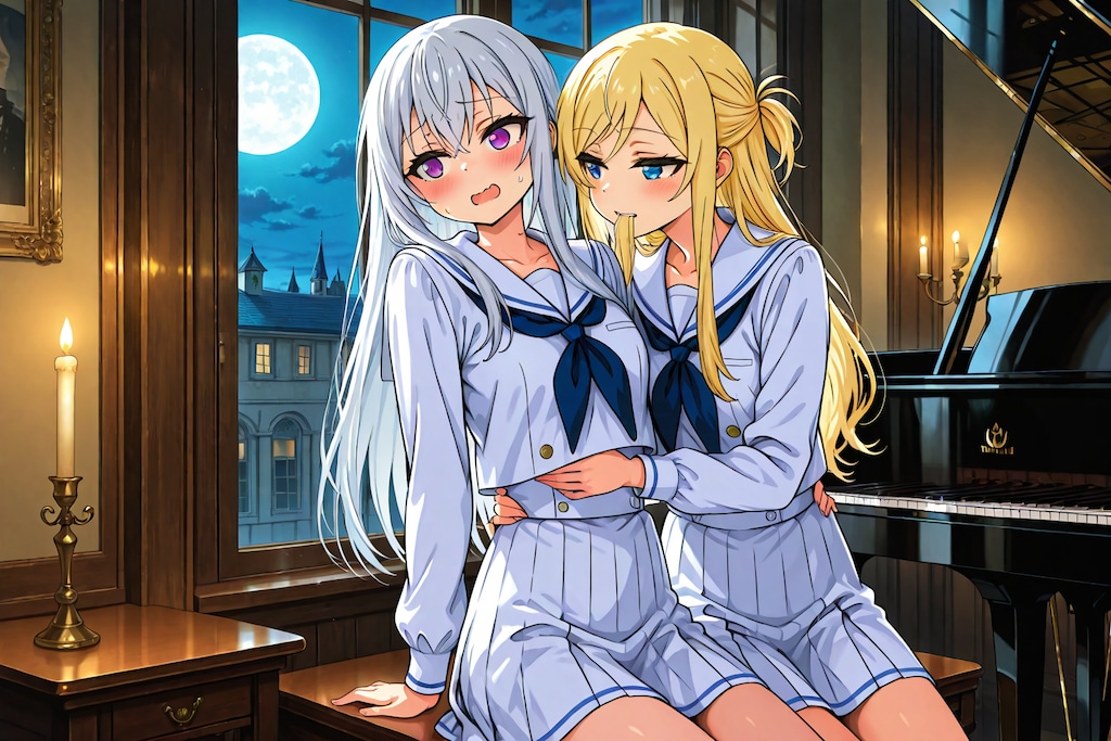 全寮制女学園の夜《ちちぷい生成機能版》