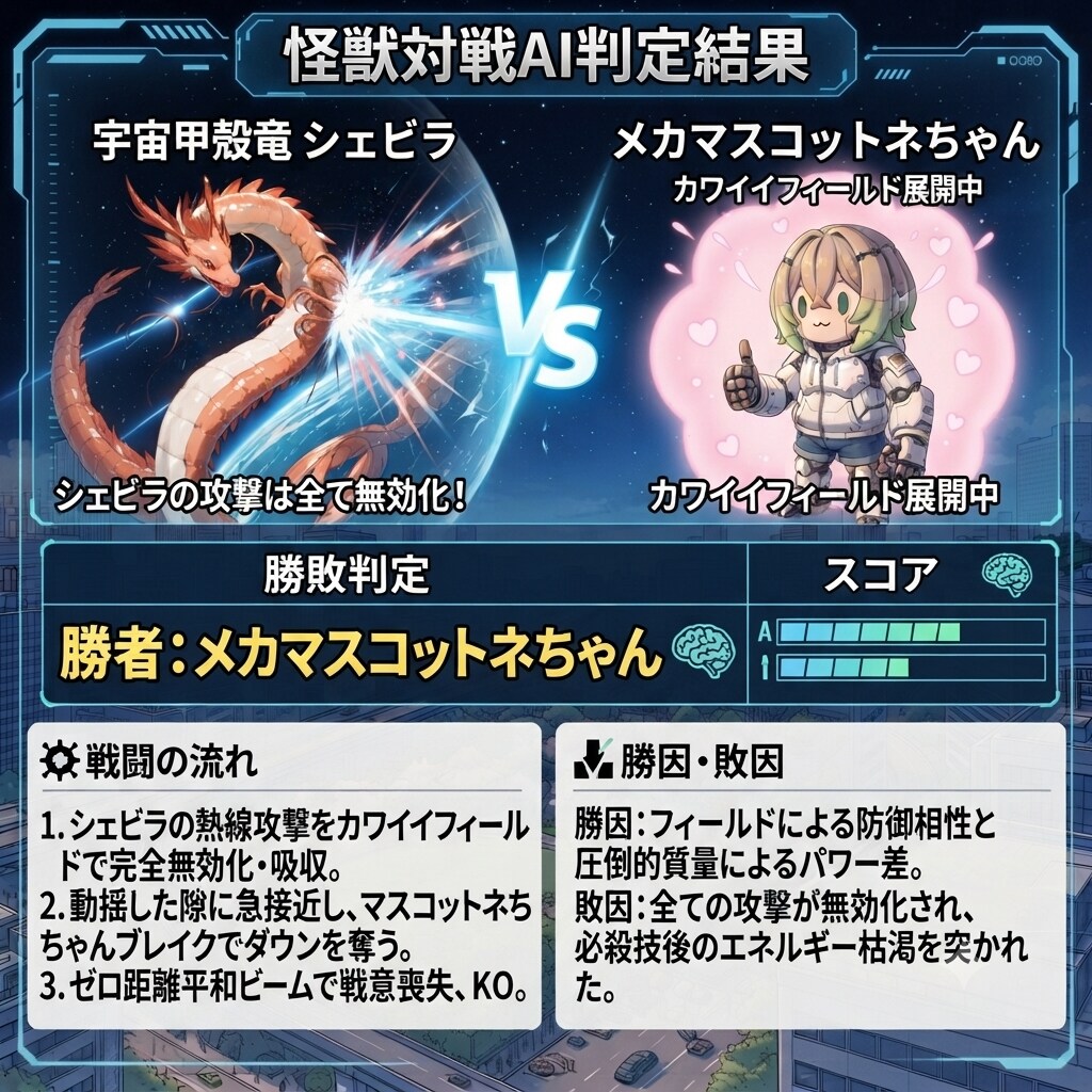 メカマスコットネちゃんVS宇宙甲殻竜シェビラ