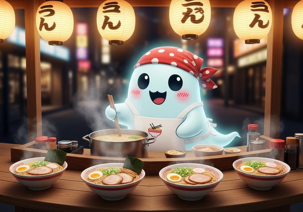 ラーメン屋台のお化け大将
