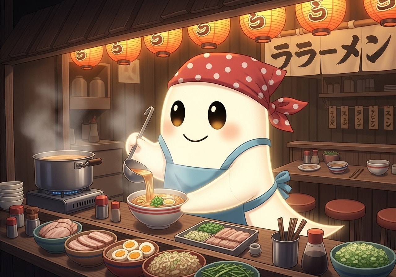 ラーメン屋台のお化け大将