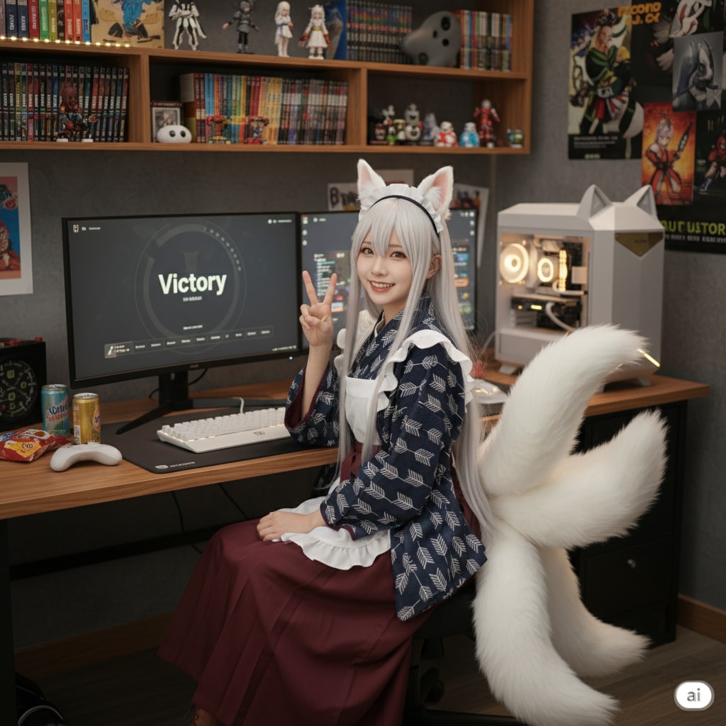 【九尾の久遠】大正ロマンゲーマー | の人気AIイラスト・グラビア