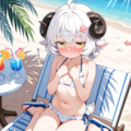 水着は恥ずかしいですぅ～。 5枚目