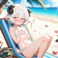 水着は恥ずかしいですぅ～。 2枚目