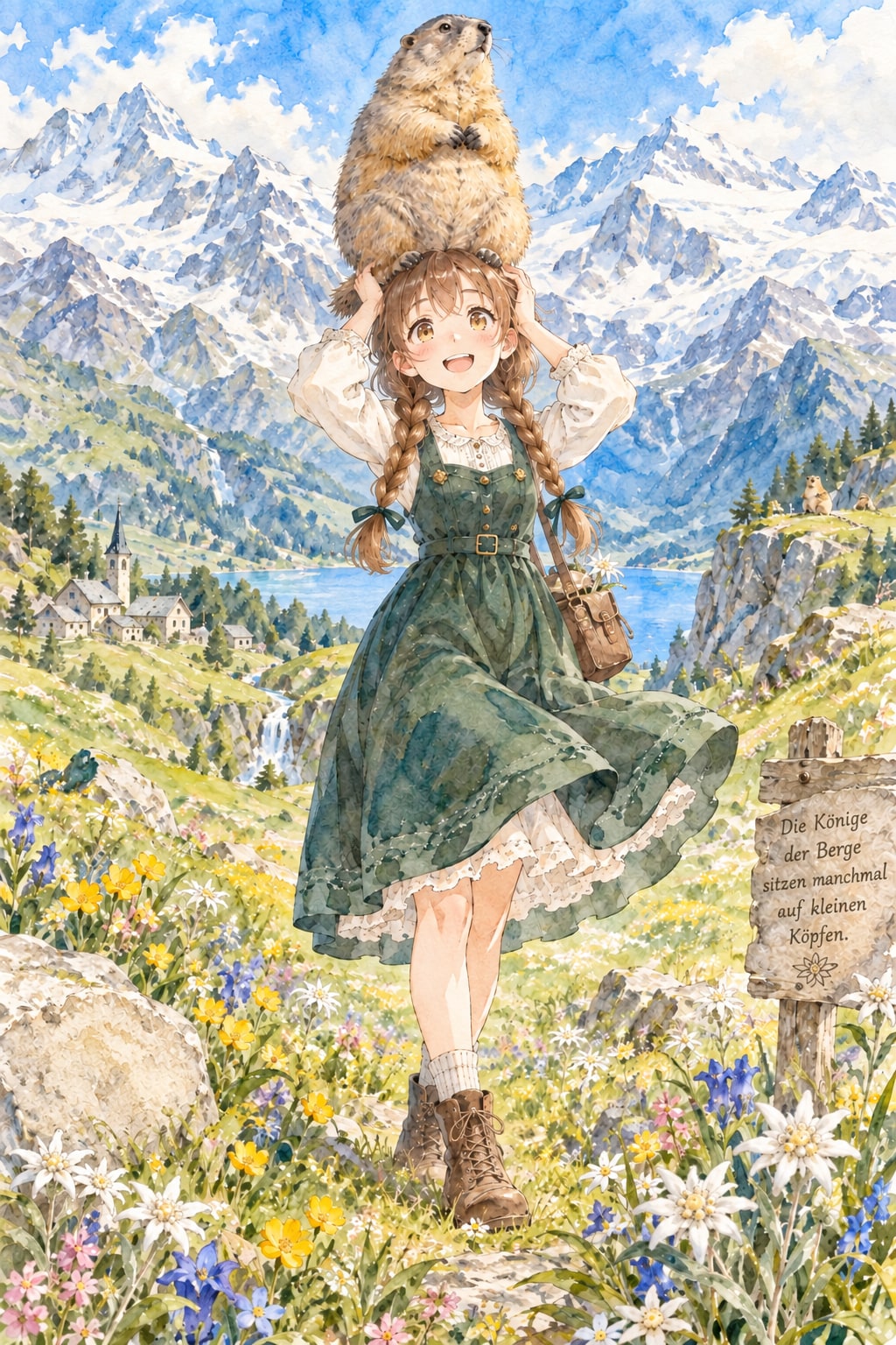山の王様は、わたしの頭の上。 | の人気AIイラスト・グラビア