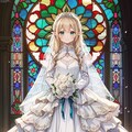 ウェディングドレス姿のエルフ魔女 2枚目