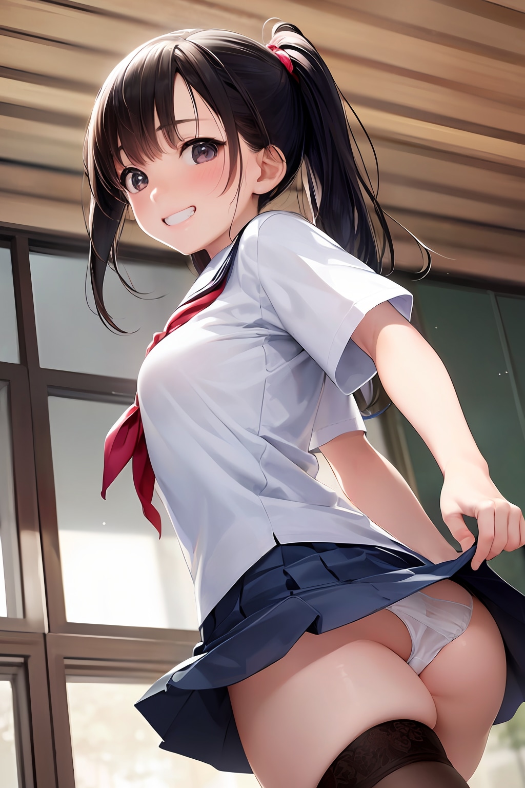 この学校、スカート短いよね？