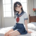 朝の着替え中、委員長 2枚目