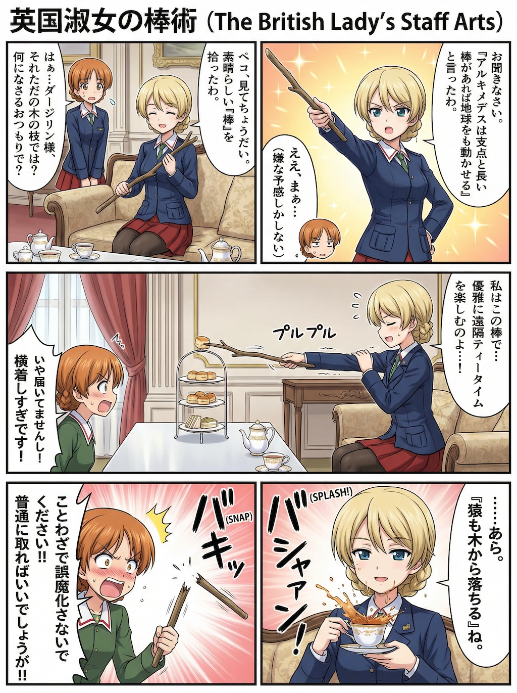 英国淑女の棒術。