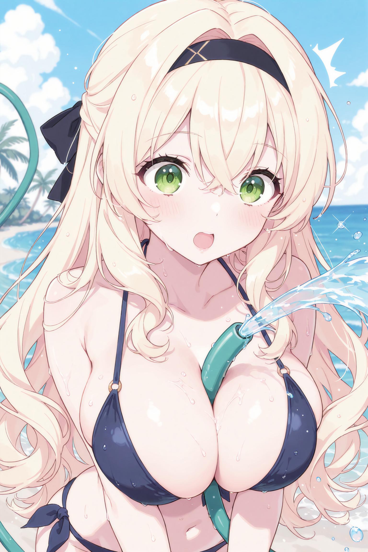 聖女様、初めての海をご堪能💕