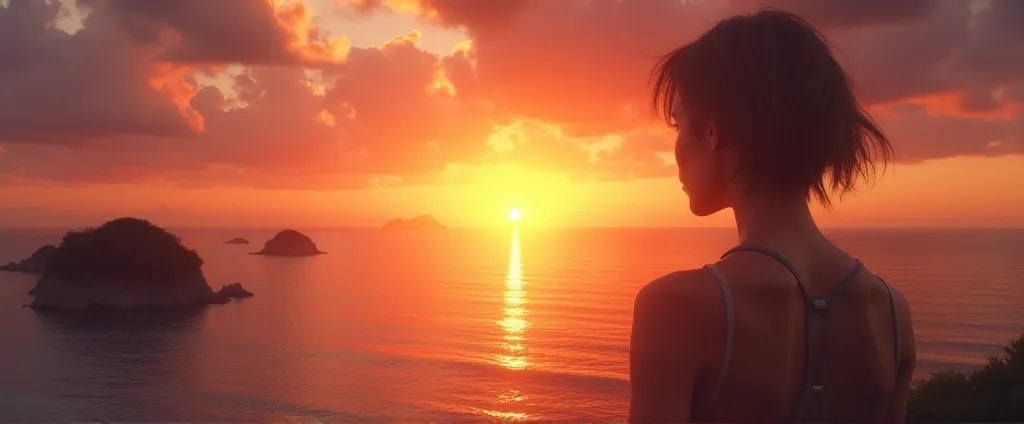 夕日