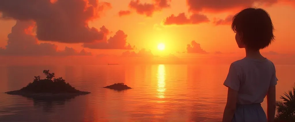 夕日