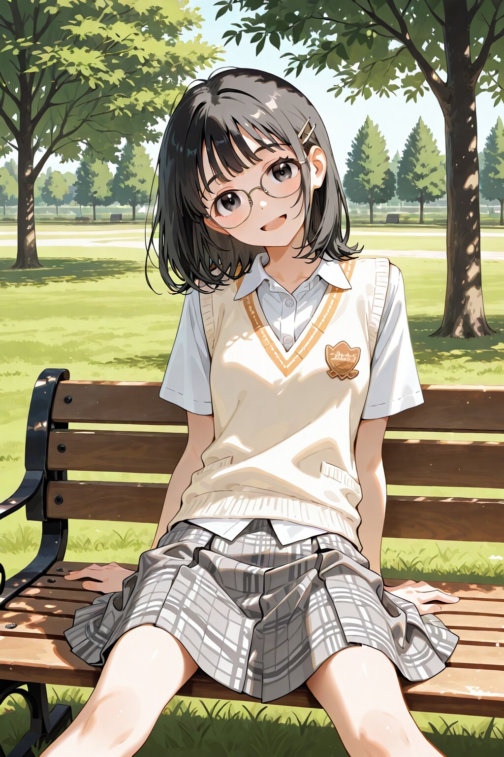 眼鏡×公立ダサ制服女子４６ | の人気AIイラスト・グラビア