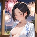 浴衣と花火と綾子さん 8枚目