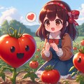 ❤の形のトマトが実ったよ！ 3枚目