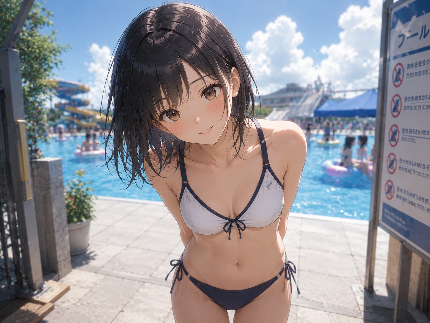 幼馴染とプール
