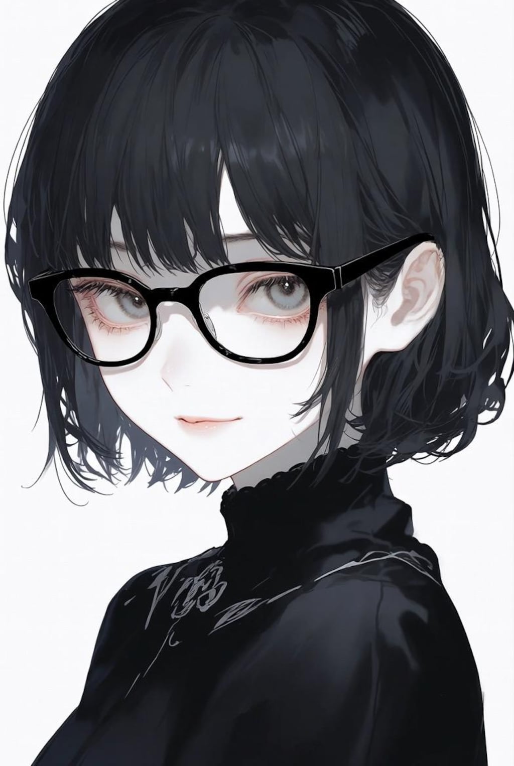 モノクロメガネっ子