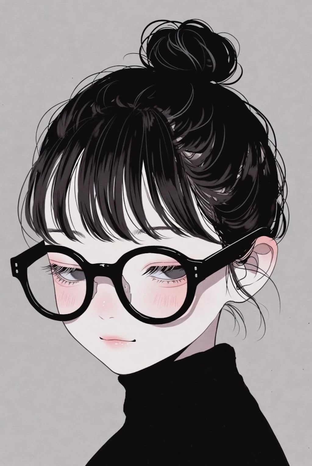 モノクロメガネっ子