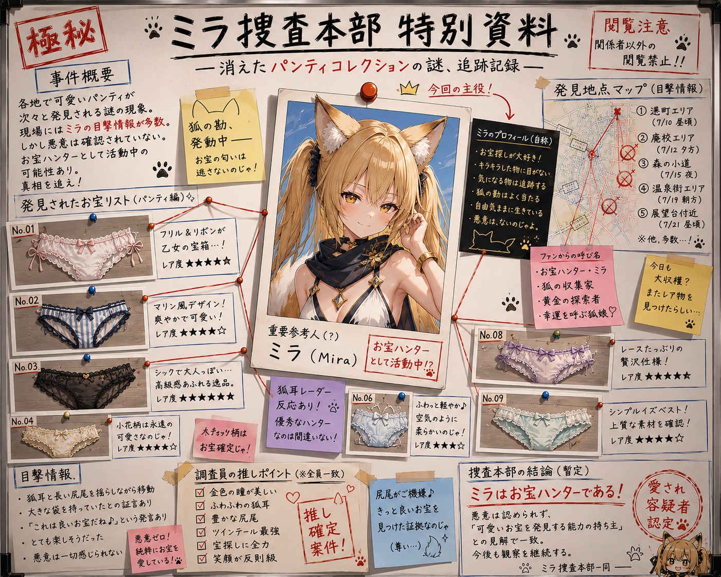 ミラ(敬称略)はとんでもないものを盗んでいきました。あなたの下着です！(｀・ω・´)