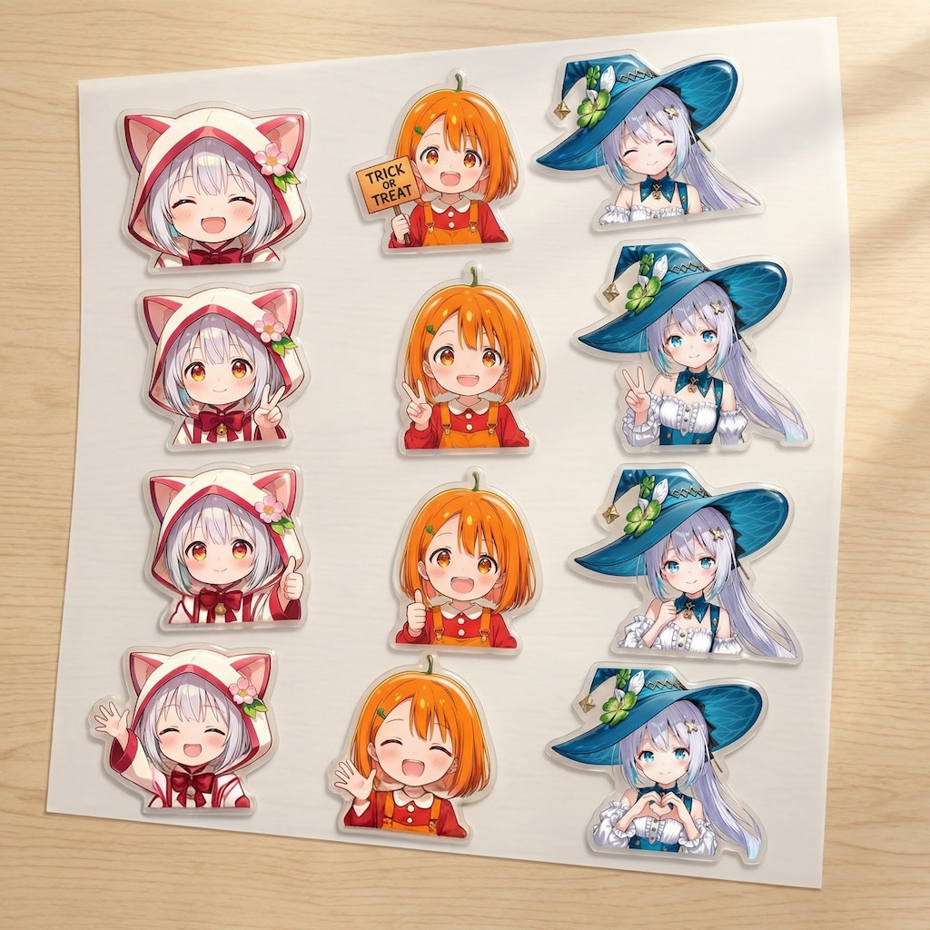 082家3人娘のポンポンドロップシール