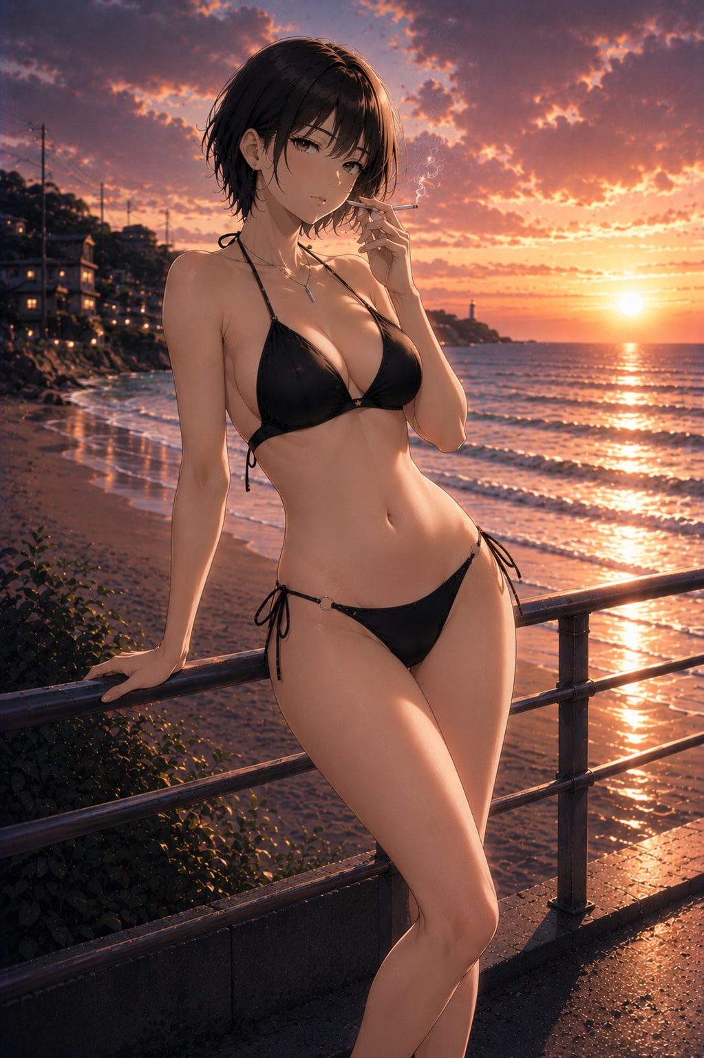 近所のお姉さんと海