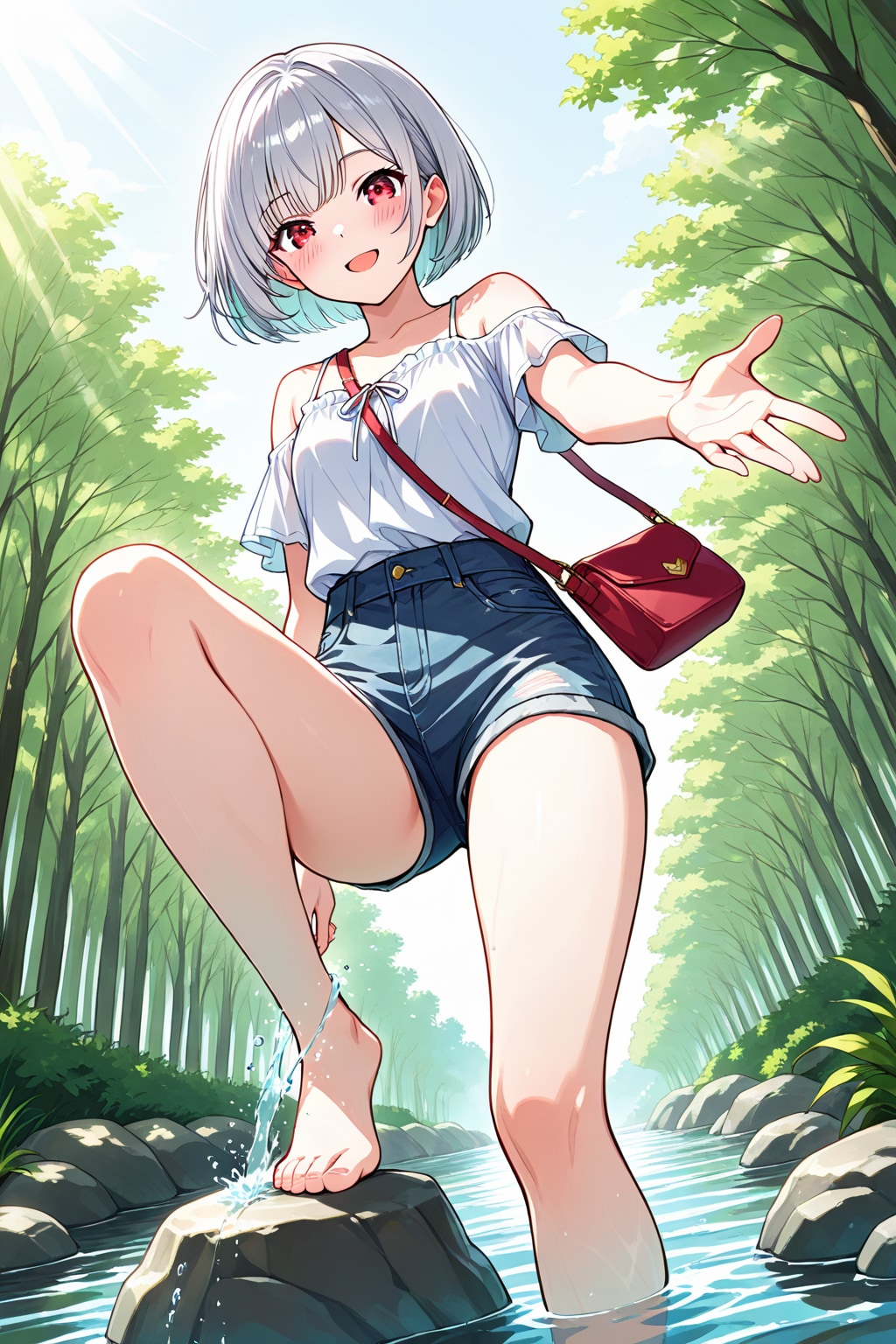 川遊び　夕