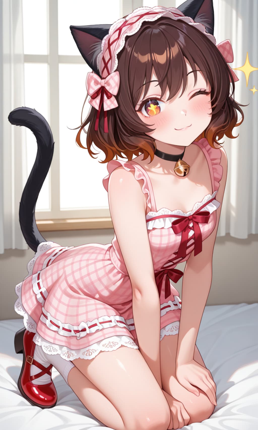 ネコの真似をするTOPAZさん