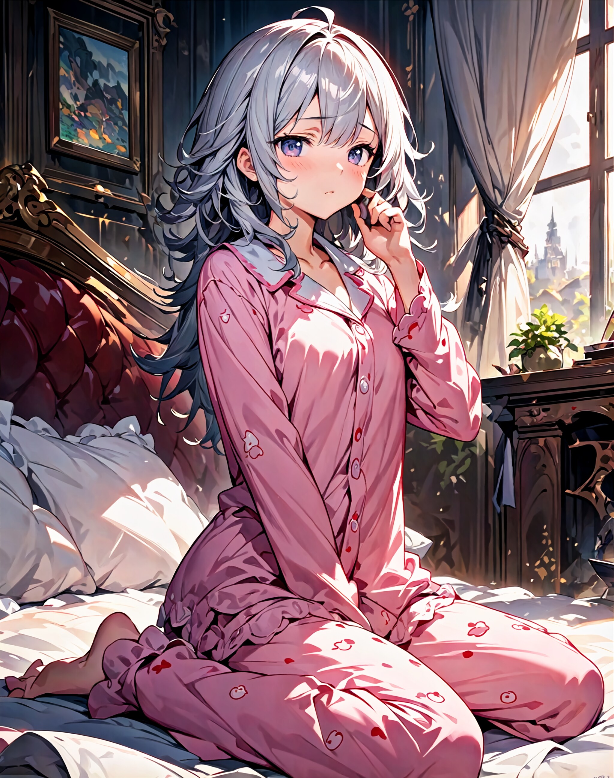 寝ぐせ | の人気AIイラスト・グラビア