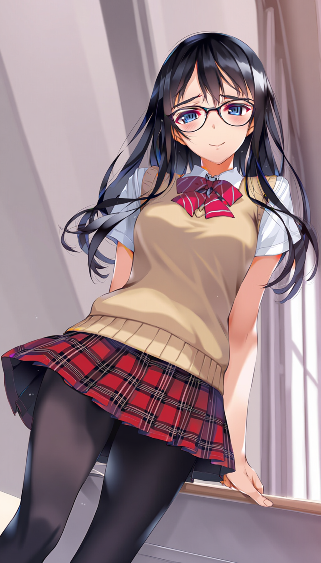 black-framed oval eyewear