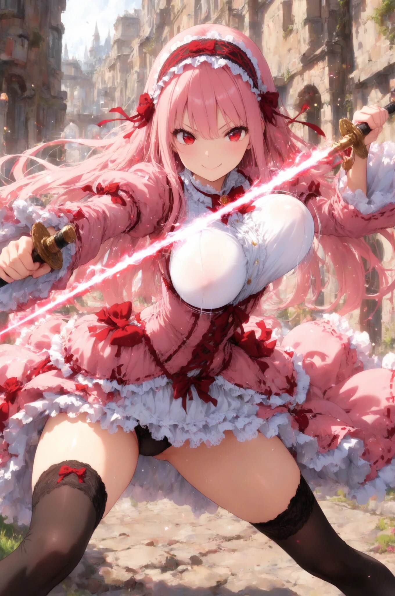 戦うピンクゴスロリ少女💓