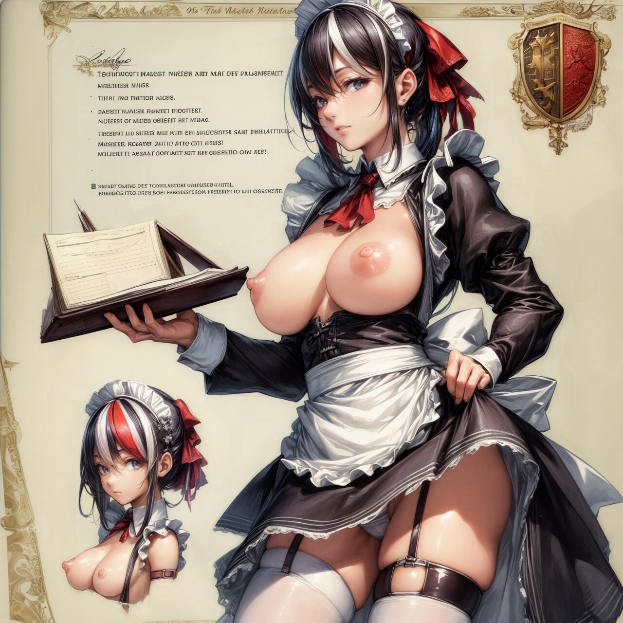 魅惑のメイド図鑑 - セクシーでかわいい女性たちの魅力溢れるAIキャラクターシート