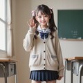 ミニスカセーラー服にカーディガンの愛ちゃん 5枚目