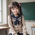 ミニスカセーラー服にカーディガンの愛ちゃん 3枚目