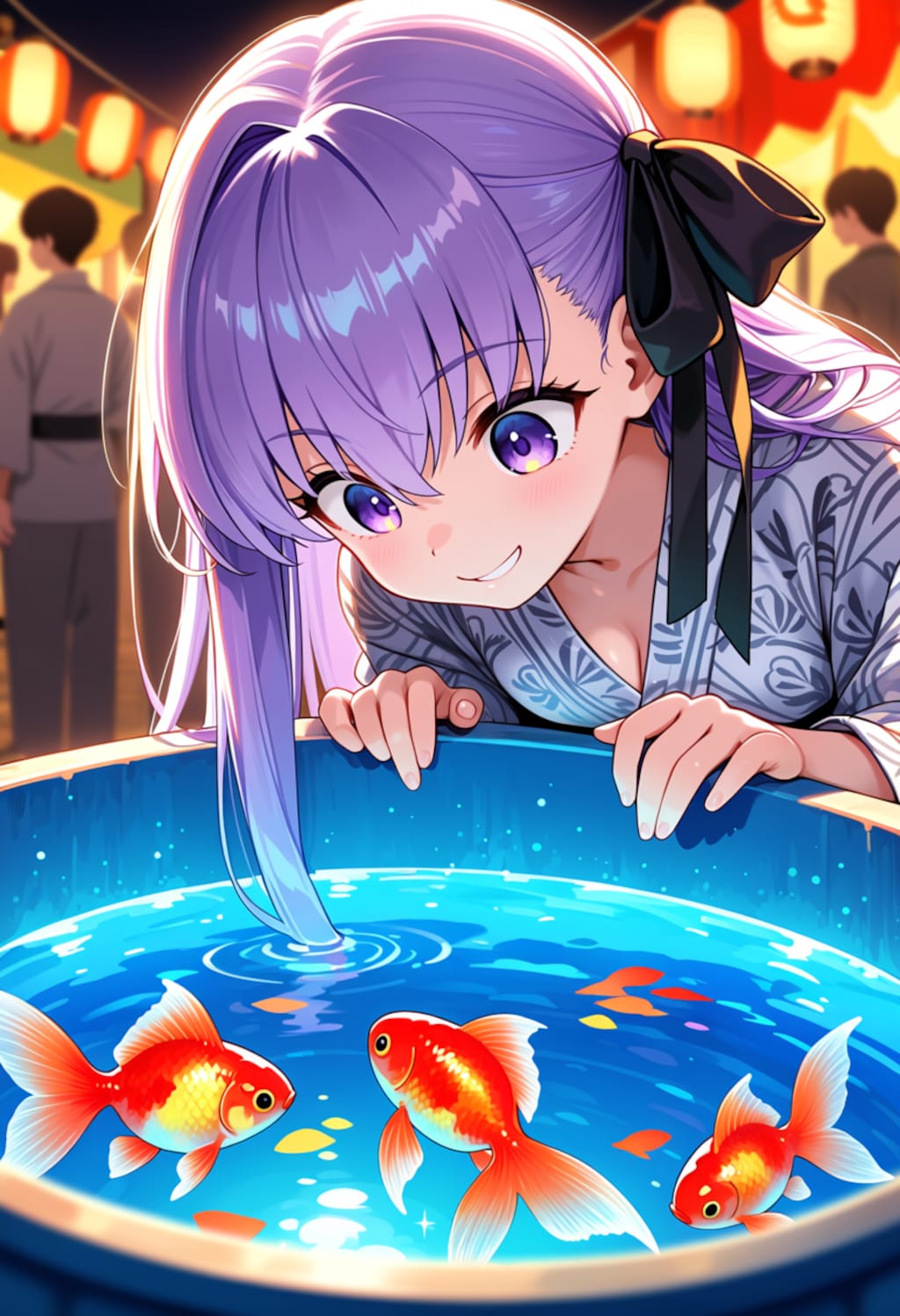 金魚すくいと夏祭り
