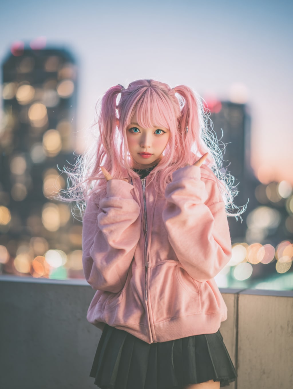 ツインテールボッチ美女