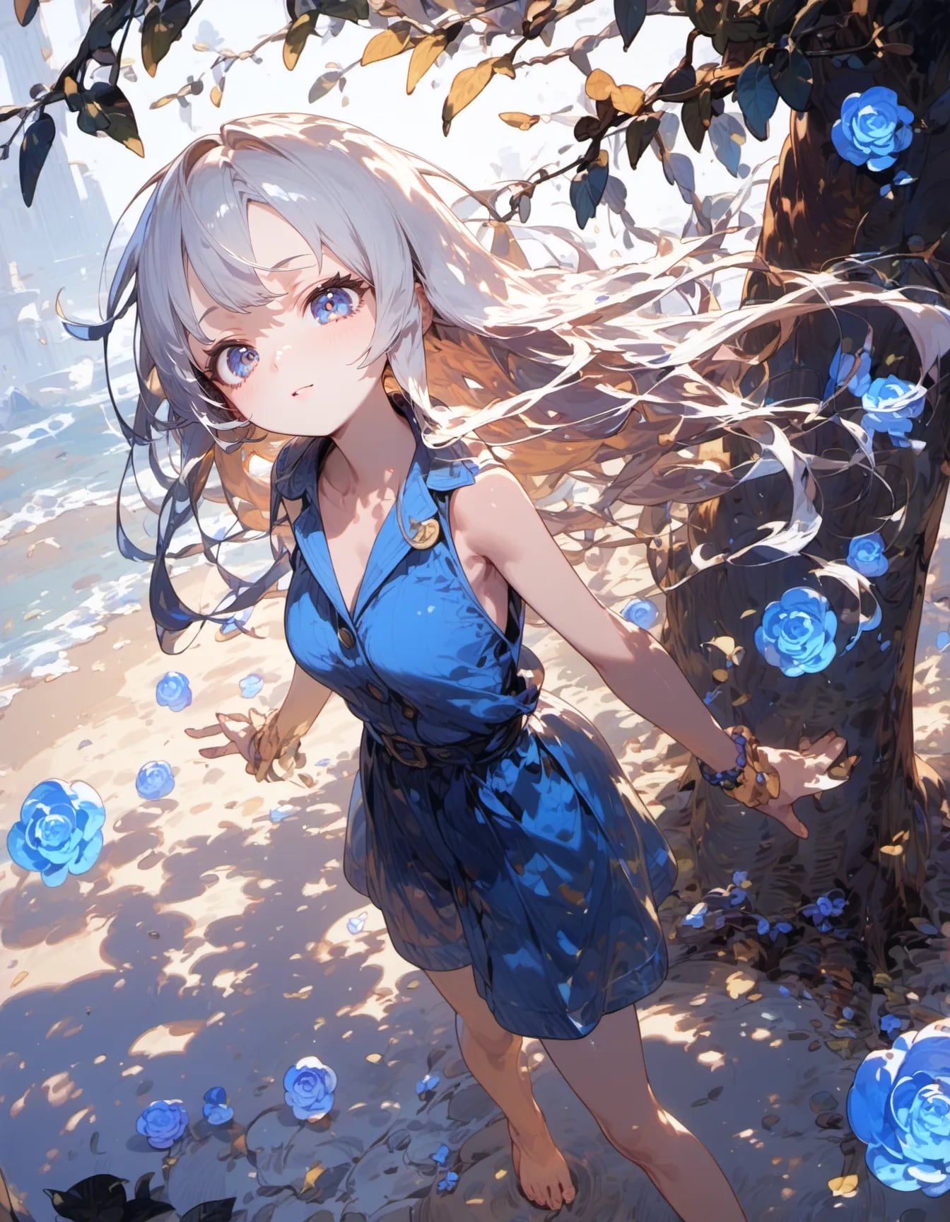 Blue Rose Beach Seraph | の人気AIイラスト・グラビア